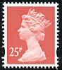 1993 GB - SGY1689 (U289) 25p Red PCP (H) from Sheet (Cyl 5) MNH